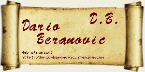 Dario Beranović vizit kartica